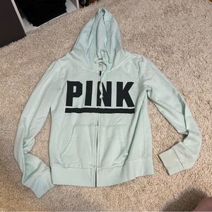Victoria's Secret Pink Mint Zip Up Sweater size small